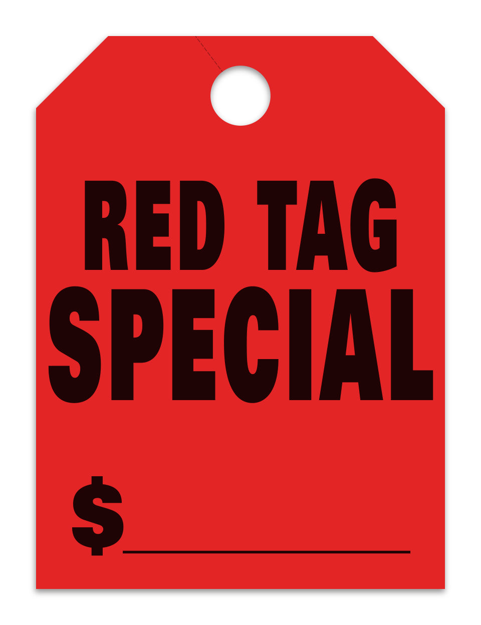 Hang Tags - Red Tag Special - Large, Red - Qty. 50