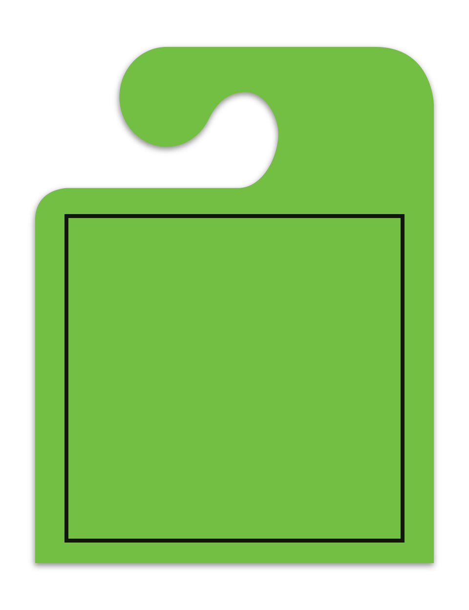 Blank with Frame - J Hook