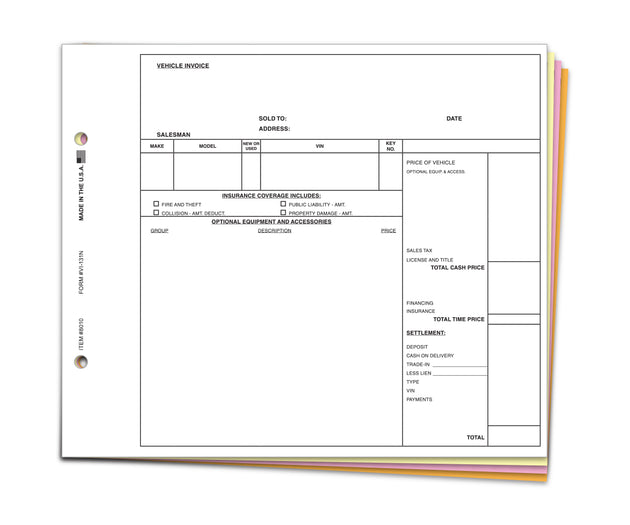 Vehicle Invoice - VI-131N