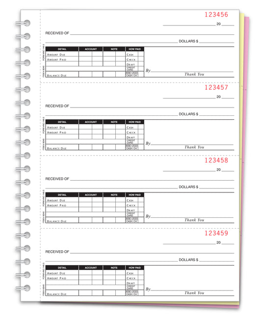 Cash Receipt Book - 3 Part