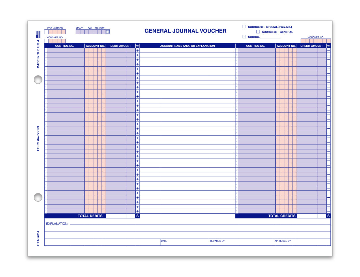 General Journal Vouchers