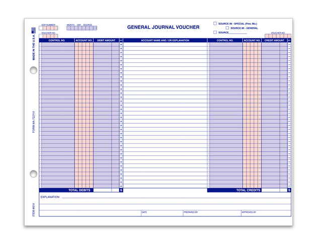 General Journal Vouchers