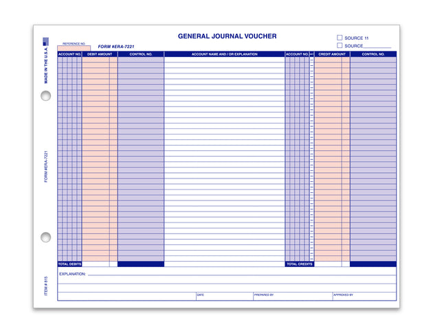 General Journal Vouchers