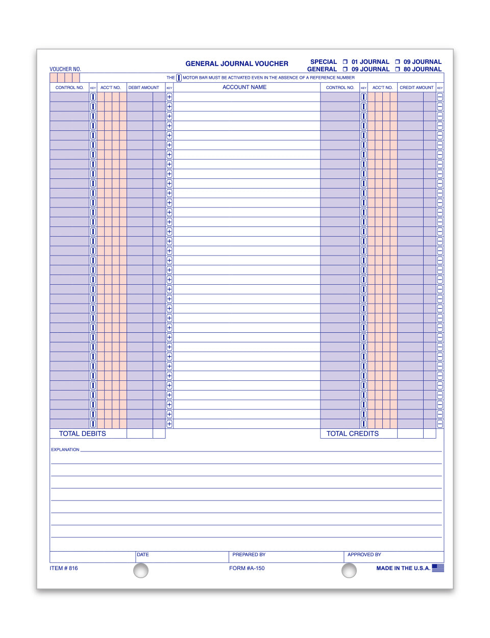 General Journal Vouchers