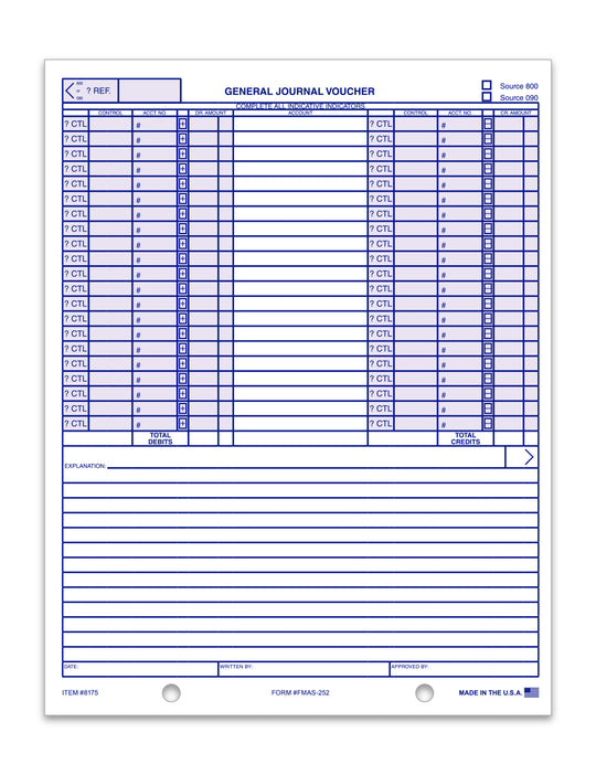 General Journal Vouchers