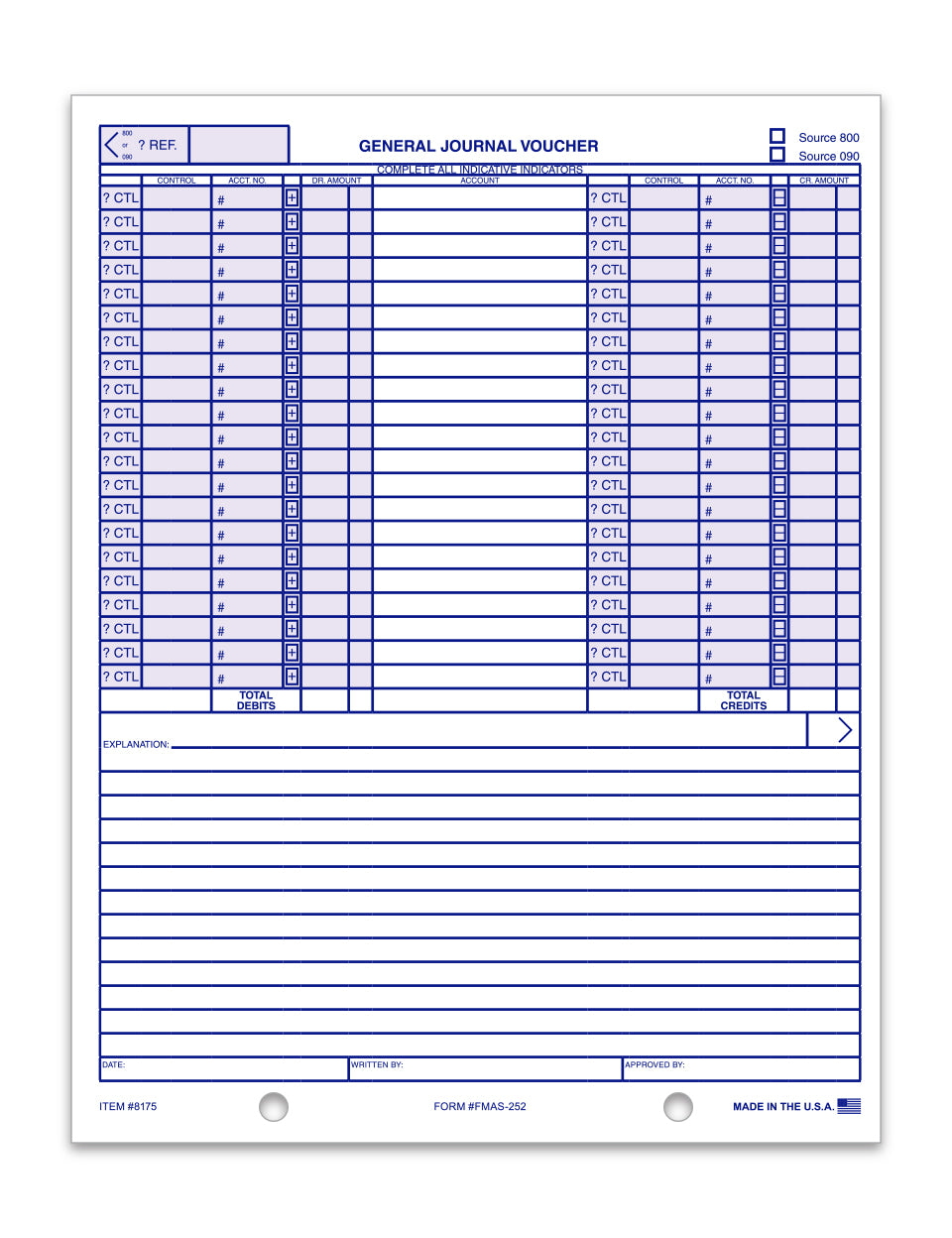 General Journal Vouchers