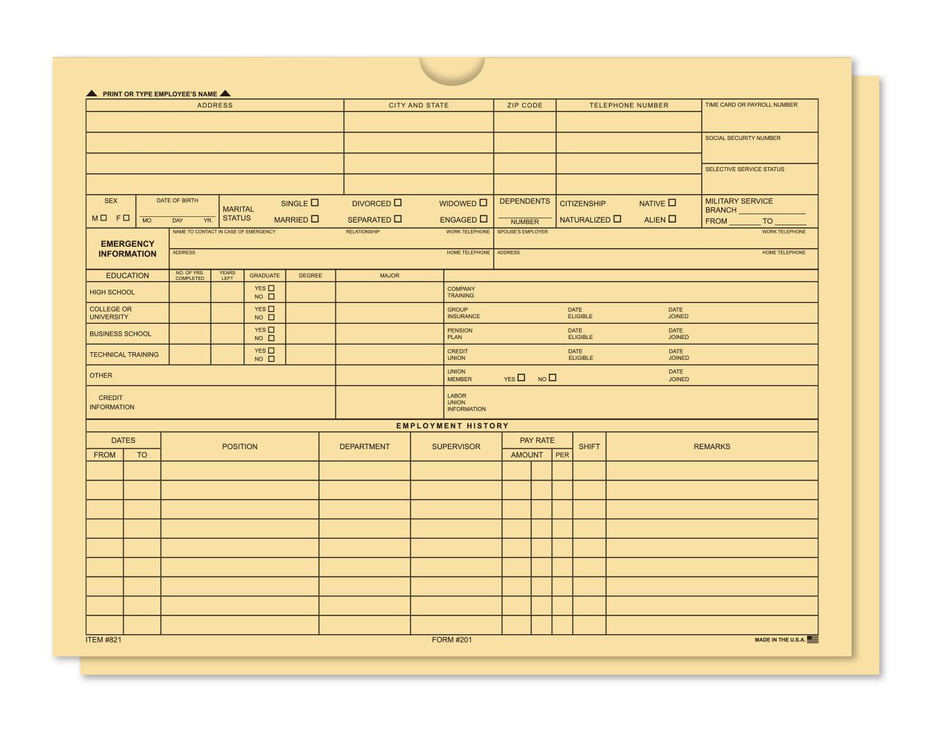 Employee File Jacket - Pack of 50
