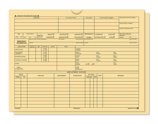 Employee File Jacket - Pack of 50