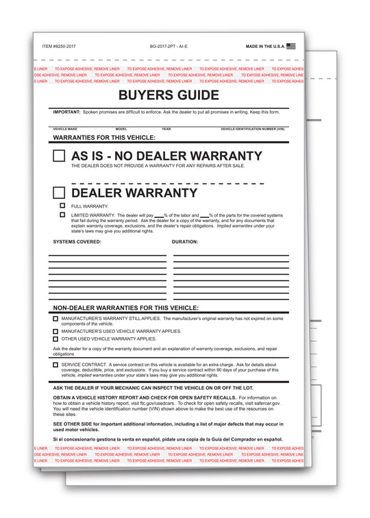 Buyers Guide - Stock