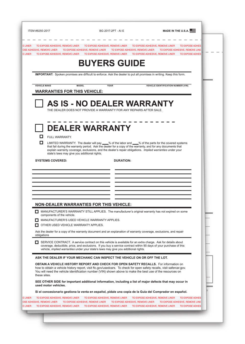 Buyers Guide - Stock