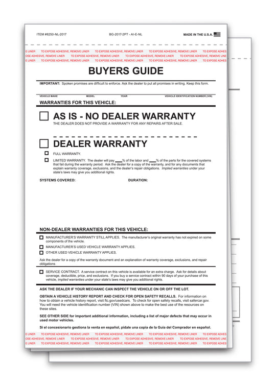 Buyers Guide - Stock