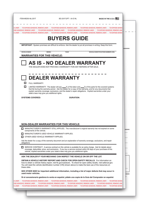 Buyers Guide - Stock