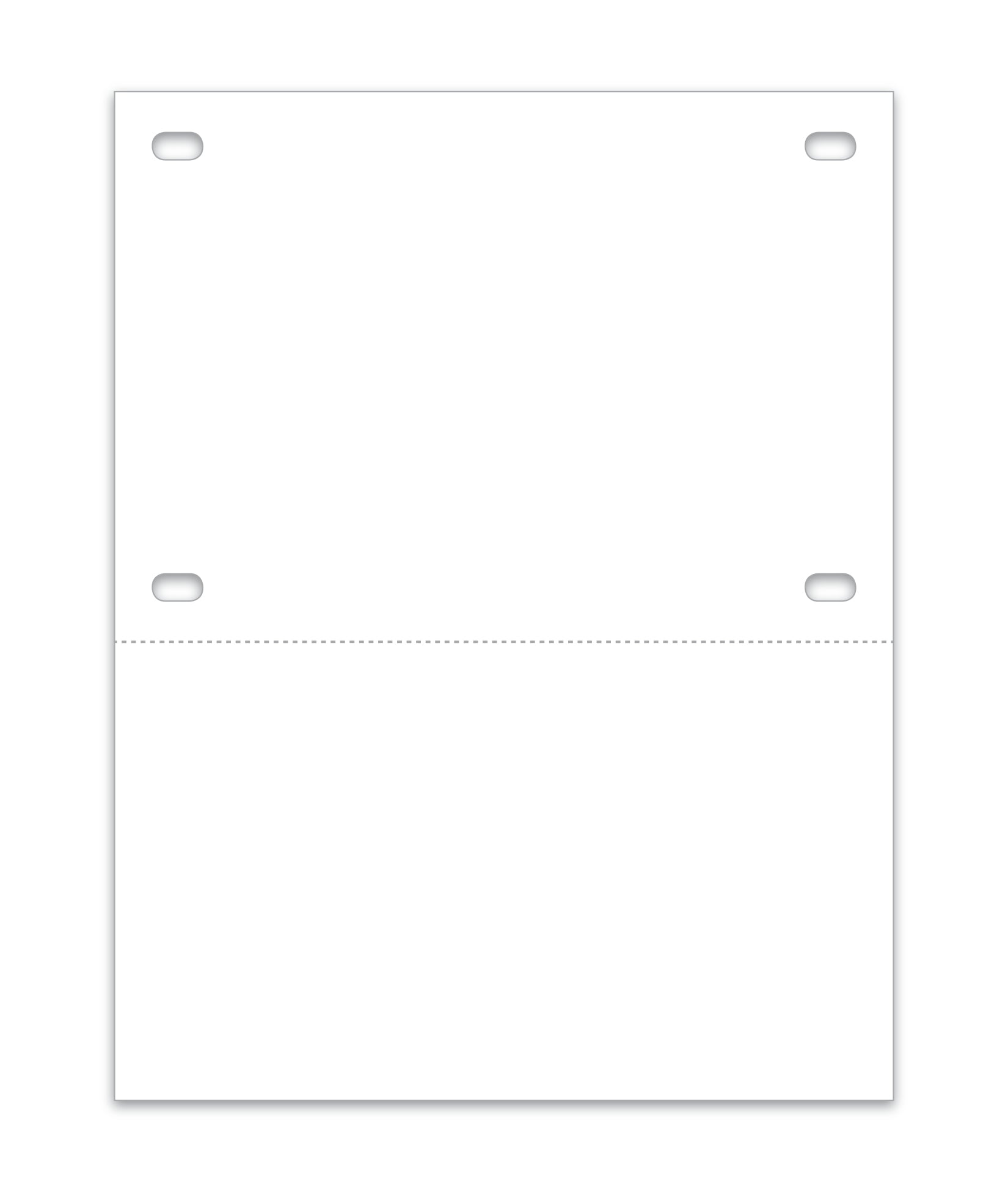 Temp Tag - Synthetic Paper 8 mil - Top/Bottom - Vertical - 8-1/2" x 11" - Tag: 8-1/2" x 6"