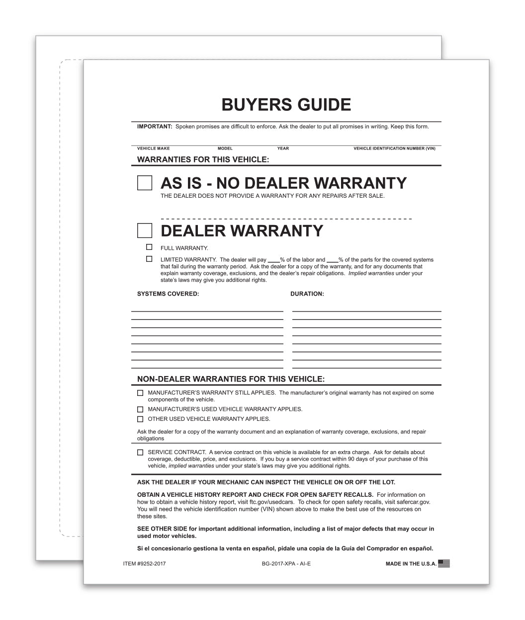 1-Part Buyers Guide- EXTERIOR window application