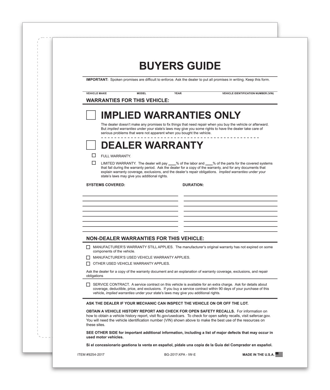 1-Part Buyers Guide- EXTERIOR window application