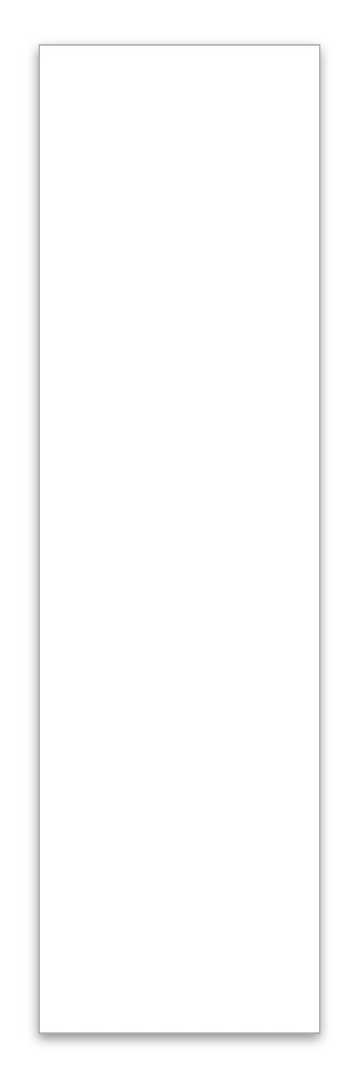 3 1/8" x 11" Ext. Laser Window Stick, BLANK, Perm. Adh., 1 Part -Qty. 250